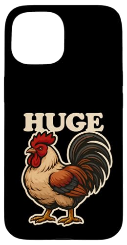 Huge Cock Crass Adult Humor Huhn Tier Sarkasmus Hülle für iPhone 15 von Funny Huge Cock Rooster