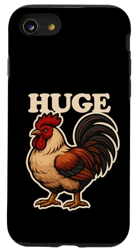 Huge Cock Crass Adult Humor Huhn Tier Sarkasmus Hülle für iPhone SE (2020) / 7 / 8 von Funny Huge Cock Rooster