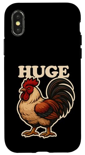 Huge Cock Crass Adult Humor Huhn Tier Sarkasmus Hülle für iPhone X/XS von Funny Huge Cock Rooster