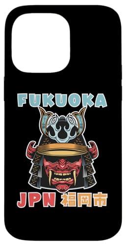 Fukuoka Japan City Samurai Maske Hülle für iPhone 14 Pro Max von Funny Japan Gifts