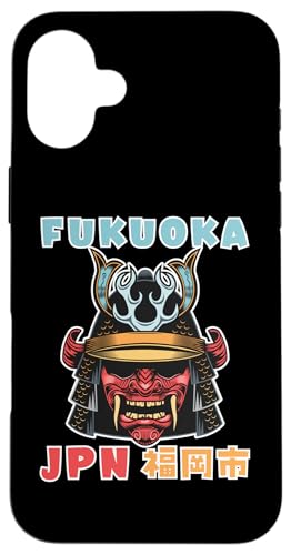 Fukuoka Japan City Samurai Maske Hülle für iPhone 16 Plus von Funny Japan Gifts