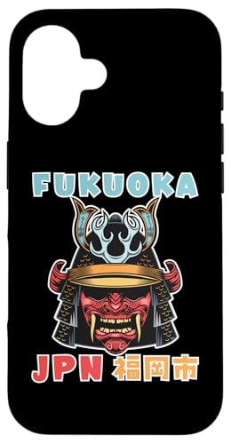 Fukuoka Japan City Samurai Maske Hülle für iPhone 16 von Funny Japan Gifts