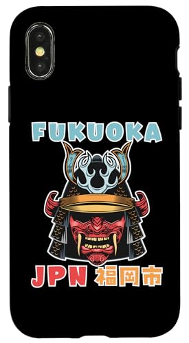 Fukuoka Japan City Samurai Maske Hülle für iPhone X/XS Fukuoka Japan City Samurai Maske Hülle für iPhone X/XS von Funny Japan Gifts