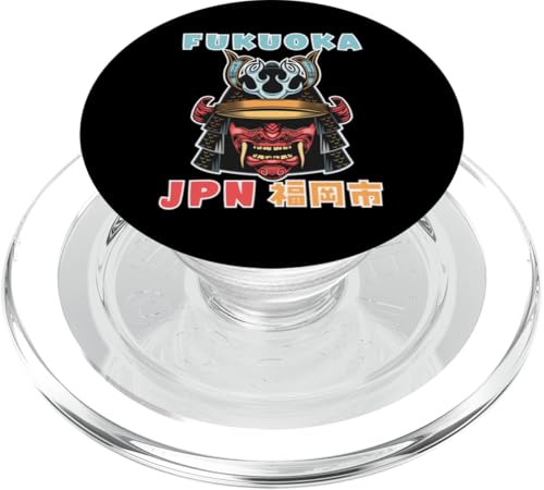 Fukuoka Japan City Samurai Maske PopSockets PopGrip für MagSafe von Funny Japan Gifts