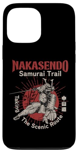 Nakasendo Samurai Trail, Japanischer Krieger, Wanderer aus der Edo-Zeit Hülle für iPhone 13 Pro Max von Funny Japan Gifts