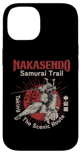 Nakasendo Samurai Trail, Japanischer Krieger, Wanderer aus der Edo-Zeit Hülle für iPhone 14 von Funny Japan Gifts