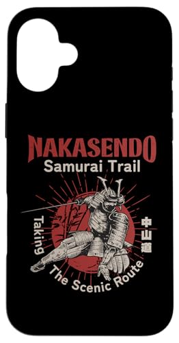 Nakasendo Samurai Trail, Japanischer Krieger, Wanderer aus der Edo-Zeit Hülle für iPhone 16 Plus Nakasendo Samurai Trail, Japanischer Krieger, Wanderer aus der Edo-Zeit Hülle für iPhone 16 Plus von Funny Japan Gifts