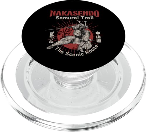 Nakasendo Samurai Trail, Japanischer Krieger, Wanderer aus der Edo-Zeit PopSockets PopGrip für MagSafe von Funny Japan Gifts