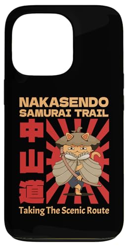 Nakasendo Samurai Trail Japan Kawaii Neko Edo Zeitwanderer Hülle für iPhone 13 Pro von Funny Japan Gifts