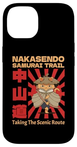 Nakasendo Samurai Trail Japan Kawaii Neko Edo Zeitwanderer Hülle für iPhone 14 von Funny Japan Gifts