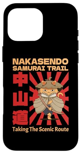 Nakasendo Samurai Trail Japan Kawaii Neko Edo Zeitwanderer Hülle für iPhone 16 Pro Max von Funny Japan Gifts