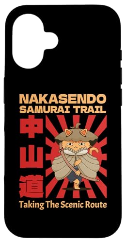 Nakasendo Samurai Trail Japan Kawaii Neko Edo Zeitwanderer Hülle für iPhone 16 Nakasendo Samurai Trail Japan Kawaii Neko Edo Zeitwanderer Hülle für iPhone 16 von Funny Japan Gifts