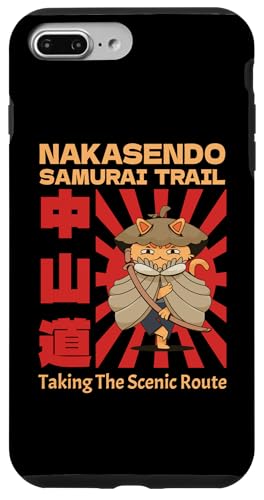 Nakasendo Samurai Trail Japan Kawaii Neko Edo Zeitwanderer Hülle für iPhone 7 Plus/8 Plus von Funny Japan Gifts