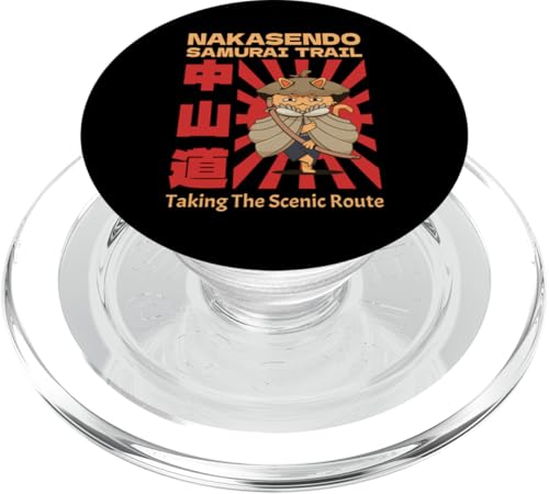 Nakasendo Samurai Trail Japan Kawaii Neko Edo Zeitwanderer PopSockets PopGrip für MagSafe von Funny Japan Gifts