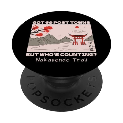 Nakasendo Trail Post Towns — Reisen nach Japan PopSockets Klebender PopGrip von Funny Japan Gifts