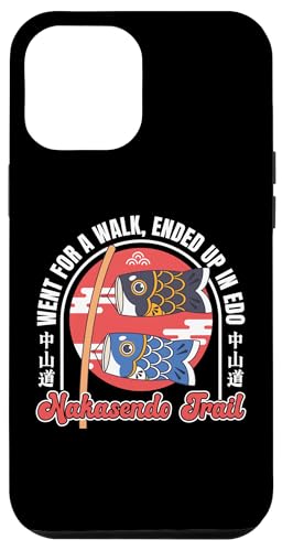 Wanderung auf dem Nakasendo Trail nach Edo, Japan, Reisen, Koi Kites, Kunst Hülle für iPhone 12 Pro Max von Funny Japan Gifts