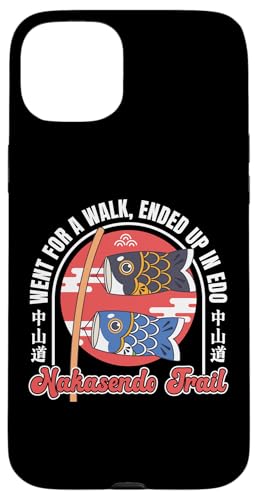 Wanderung auf dem Nakasendo Trail nach Edo, Japan, Reisen, Koi Kites, Kunst Hülle für iPhone 15 Plus von Funny Japan Gifts