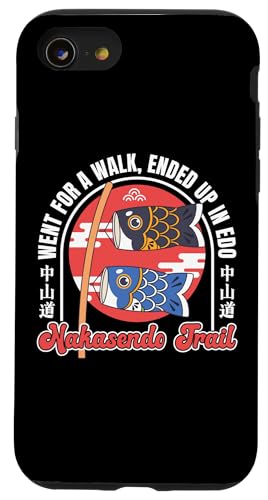 Wanderung auf dem Nakasendo Trail nach Edo, Japan, Reisen, Koi Kites, Kunst Hülle für iPhone SE (2020) / 7 / 8 von Funny Japan Gifts