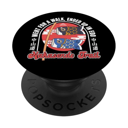 Wanderung auf dem Nakasendo Trail nach Edo, Japan, Reisen, Koi Kites, Kunst PopSockets Klebender PopGrip Wanderung auf dem Nakasendo Trail nach Edo, Japan, Reisen, Koi Kites, Kunst PopSockets Klebender PopGrip von Funny Japan Gifts
