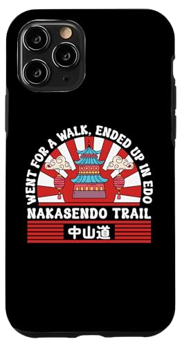 Wanderung auf dem Nakasendo Trail zur Edo Japan Travel Pagode Hülle für iPhone 11 Pro von Funny Japan Gifts