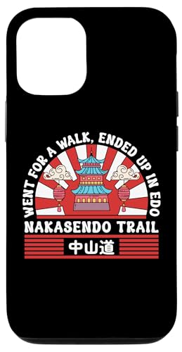 Wanderung auf dem Nakasendo Trail zur Edo Japan Travel Pagode Hülle für iPhone 12/12 Pro von Funny Japan Gifts