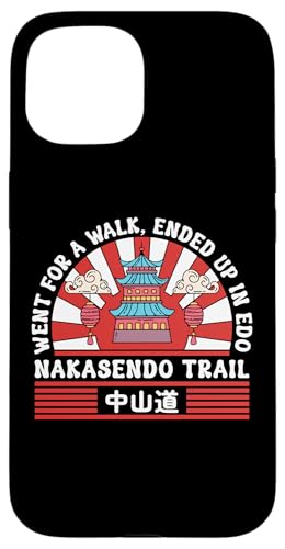 Wanderung auf dem Nakasendo Trail zur Edo Japan Travel Pagode Hülle für iPhone 15 Wanderung auf dem Nakasendo Trail zur Edo Japan Travel Pagode Hülle für iPhone 15 von Funny Japan Gifts