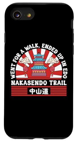 Wanderung auf dem Nakasendo Trail zur Edo Japan Travel Pagode Hülle für iPhone SE (2020) / 7 / 8 von Funny Japan Gifts