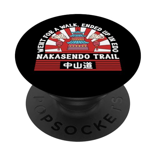 Wanderung auf dem Nakasendo Trail zur Edo Japan Travel Pagode PopSockets Klebender PopGrip von Funny Japan Gifts