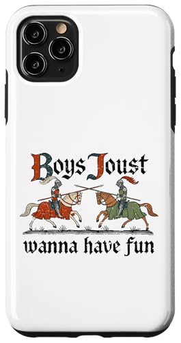 Boys Joust Wanna Have Fun. Mittelalterlicher Kampf. Hülle für iPhone 11 Pro Max von Funny Jokes And Cute Pun Designs