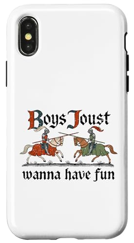 Boys Joust Wanna Have Fun. Mittelalterlicher Kampf. Hülle für iPhone X/XS von Funny Jokes And Cute Pun Designs