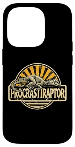Procrastiraptor Procrastination Dinosaurier Hülle für iPhone 14 Pro von Funny Jokes And Cute Pun Designs