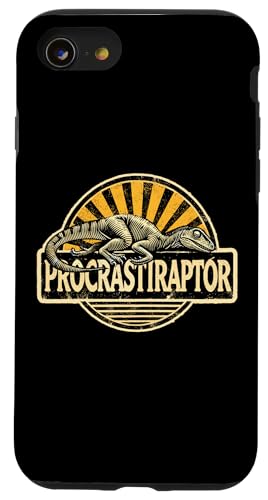 Procrastiraptor Procrastination Dinosaurier Hülle für iPhone SE (2020) / 7 / 8 von Funny Jokes And Cute Pun Designs