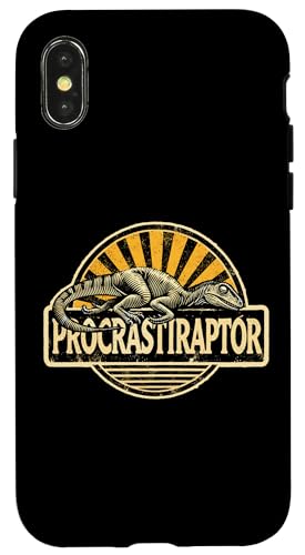 Procrastiraptor Procrastination Dinosaurier Hülle für iPhone X/XS Procrastiraptor Procrastination Dinosaurier Hülle für iPhone X/XS von Funny Jokes And Cute Pun Designs