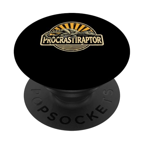Procrastiraptor Procrastination Dinosaurier PopSockets Klebender PopGrip Procrastiraptor Procrastination Dinosaurier PopSockets Klebender PopGrip von Funny Jokes And Cute Pun Designs