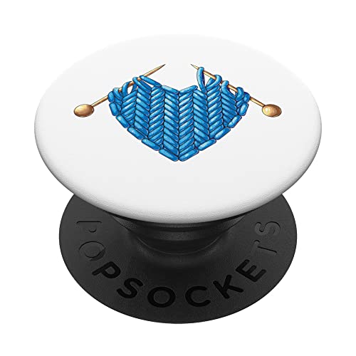 Strick-Herz-Strickherz PopSockets mit austauschbarem PopGrip von Funny Knitter Knitting HS0