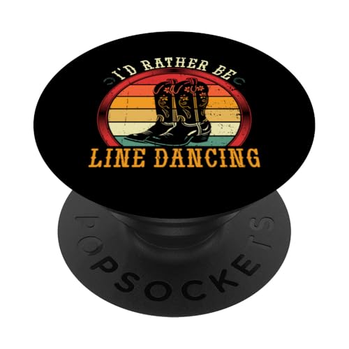 Ich wäre lieber Line Dance Western Vintage Line Dance PopSockets Klebender PopGrip Ich wäre lieber Line Dance Western Vintage Line Dance PopSockets Klebender PopGrip von Funny Line Dancing Gifts