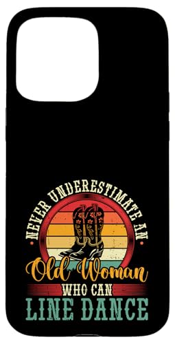 Line Dance Alte Frau Country Western Vintage Line Dance Hülle für iPhone 15 Pro Max Line Dance Alte Frau Country Western Vintage Line Dance Hülle für iPhone 15 Pro Max von Funny Line Dancing Gifts