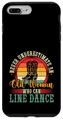 Line Dance Alte Frau Country Western Vintage Line Dance Hülle für iPhone 7 Plus/8 Plus Line Dance Alte Frau Country Western Vintage Line Dance Hülle für iPhone 7 Plus/8 Plus von Funny Line Dancing Gifts