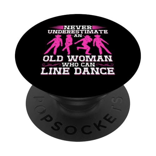 Line Dance Country Western Line Dance für alte Frauen PopSockets Klebender PopGrip Line Dance Country Western Line Dance für alte Frauen PopSockets Klebender PopGrip von Funny Line Dancing Gifts