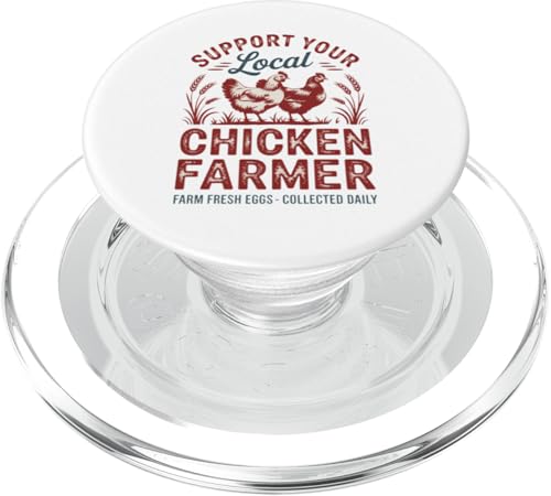 Classic Unterstützen Sie Ihren lokalen Hühnerzüchter - Farm Fresh Eggs PopSockets PopGrip für MagSafe Classic Unterstützen Sie Ihren lokalen Hühnerzüchter - Farm Fresh Eggs PopSockets PopGrip für MagSafe von Funny Local Chicken Farmer Retro Funny Chicken
