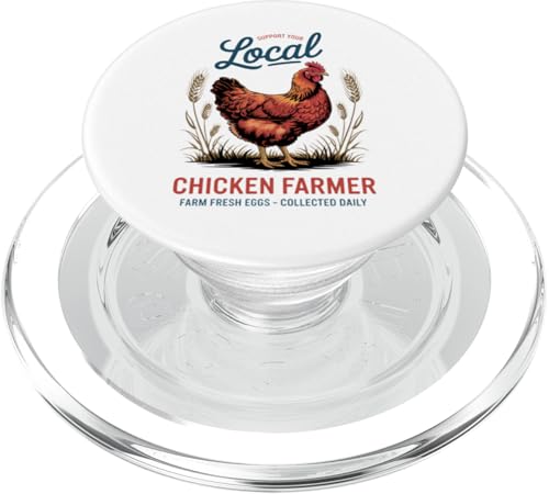 Classic Unterstützen Sie Ihren lokalen Hühnerzüchter - Farm Fresh PopSockets PopGrip für MagSafe von Funny Local Chicken Farmer Retro Funny Chicken