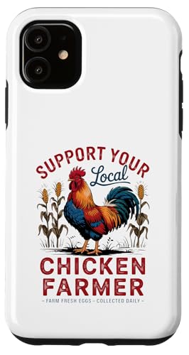 Eier sind meine Liebessprache – Unterstützen Sie kleine Herdenbauern Hülle für iPhone 11 Eier sind meine Liebessprache – Unterstützen Sie kleine Herdenbauern Hülle für iPhone 11 von Funny Local Chicken Farmer Retro Funny Chicken