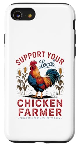 Eier sind meine Liebessprache – Unterstützen Sie kleine Herdenbauern Hülle für iPhone SE (2020) / 7 / 8 von Funny Local Chicken Farmer Retro Funny Chicken