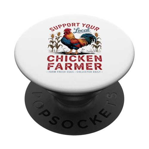 Eier sind meine Liebessprache – Unterstützen Sie kleine Herdenbauern PopSockets Klebender PopGrip Eier sind meine Liebessprache – Unterstützen Sie kleine Herdenbauern PopSockets Klebender PopGrip von Funny Local Chicken Farmer Retro Funny Chicken