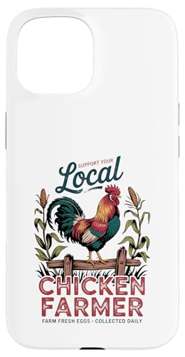 Farm Fresh Eggs – Local Chicken Farmer – Lustiges Huhn Hülle für iPhone 15 von Funny Local Chicken Farmer Retro Funny Chicken