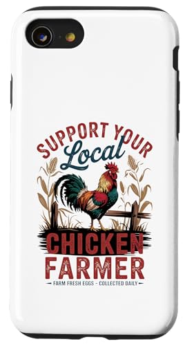 Farm Fresh Eggs - Lustiger Hühnerliebhaber im Retro-Stil Hülle für iPhone SE (2020) / 7 / 8 von Funny Local Chicken Farmer Retro Funny Chicken