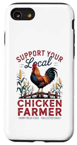 Fresh Eggs Daily - Local Chicken Keeper Vintage Farm Hülle für iPhone SE (2020) / 7 / 8 von Funny Local Chicken Farmer Retro Funny Chicken