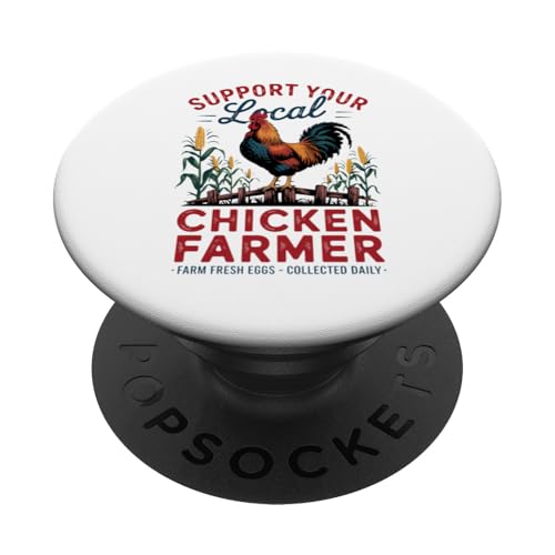 Fresh Eggs Daily - Local Chicken Keeper Vintage Farm PopSockets Klebender PopGrip Fresh Eggs Daily - Local Chicken Keeper Vintage Farm PopSockets Klebender PopGrip von Funny Local Chicken Farmer Retro Funny Chicken