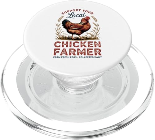 Lokaler Eierhändler Retro Huhn Funny Farmer - Huhn PopSockets PopGrip für MagSafe von Funny Local Chicken Farmer Retro Funny Chicken