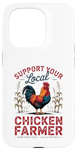Stolzer Hühnerbauer - Homestead Henne und Eierliebhaber Hülle für iPhone 15 Pro von Funny Local Chicken Farmer Retro Funny Chicken